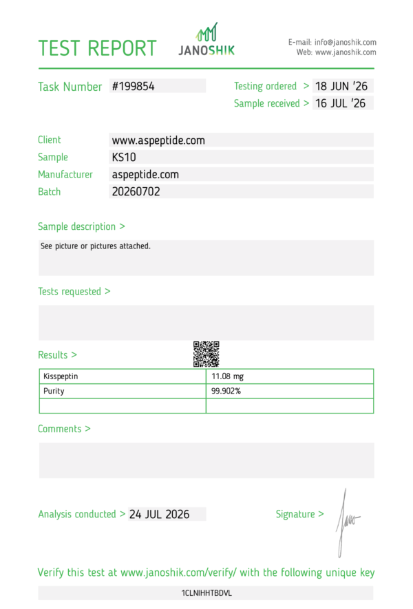 KissPeptin- 10mg